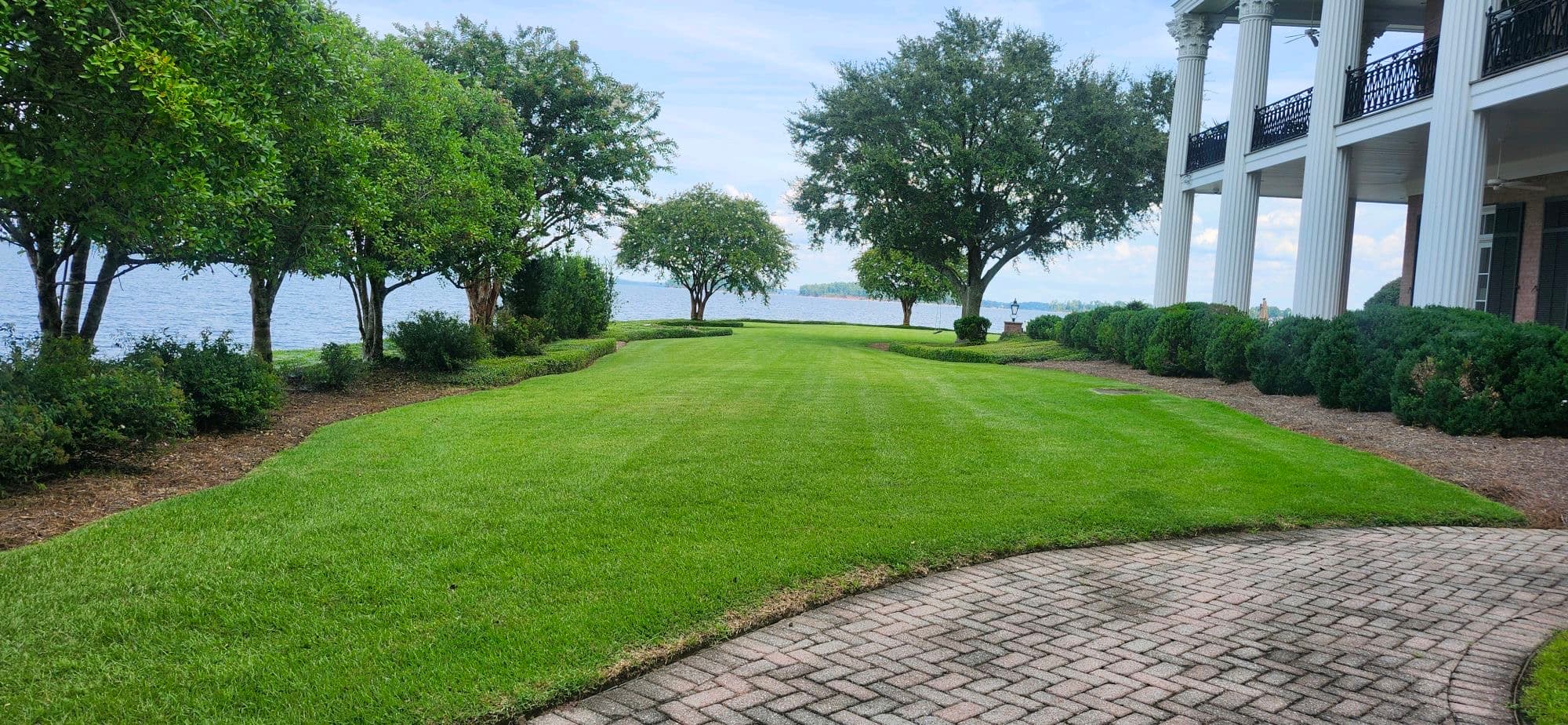 Healthy finished lawn maintained by GLS Turf in Lexington, South Carolina